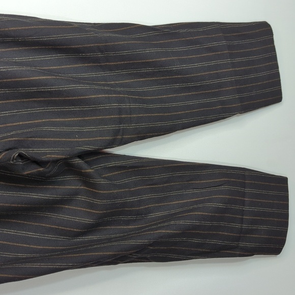 Vince. Womens Black Flannel Stripe Wool Blend Pants High Waisted Cropped Size M - Picture 10 of 14